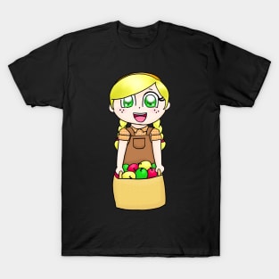 Girl With Apple Basket T-Shirt